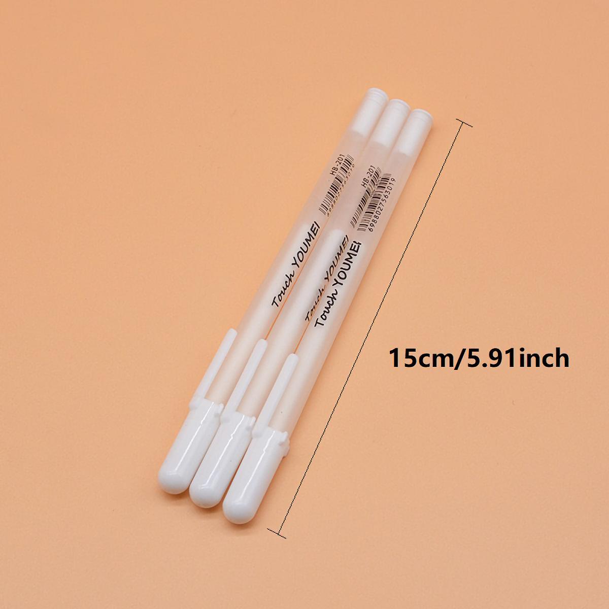 White Marker Pens (5 Counts), Portable White Gel Pen Set, Writing & Drawing for Students, Office, School, Home, Fine Tip Markers