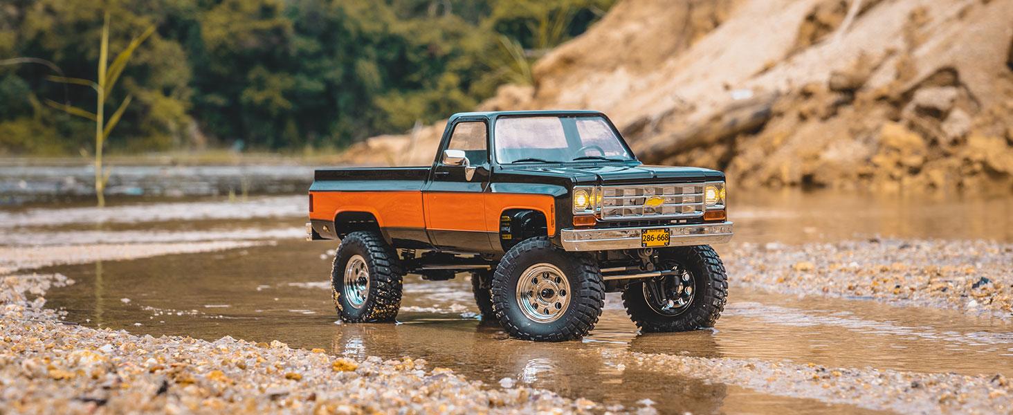 FMS 1/18 RC Crawler FCX18 Chevy K10 RC Truck RTR RC Car Model Car 8km/h 4WD 900mAh Hobby RC Cars Remote Control Car with LED Lights Vehicle 4-Ch 2.4GHz Transmitter Outdoorfun Fathersdaygift Chevrolet Chassis FMS 1/18 RC Crawler FCX18 Chevy K10 RC Truck RTR RC Car Model Car 8km/h 4WD 900mAh Hobby RC Cars Remote Control Car with LED Lights Vehicle 4-Ch 2.4GHz Transmitter Outdoorfun Fathersdaygift Chevrolet Chassis