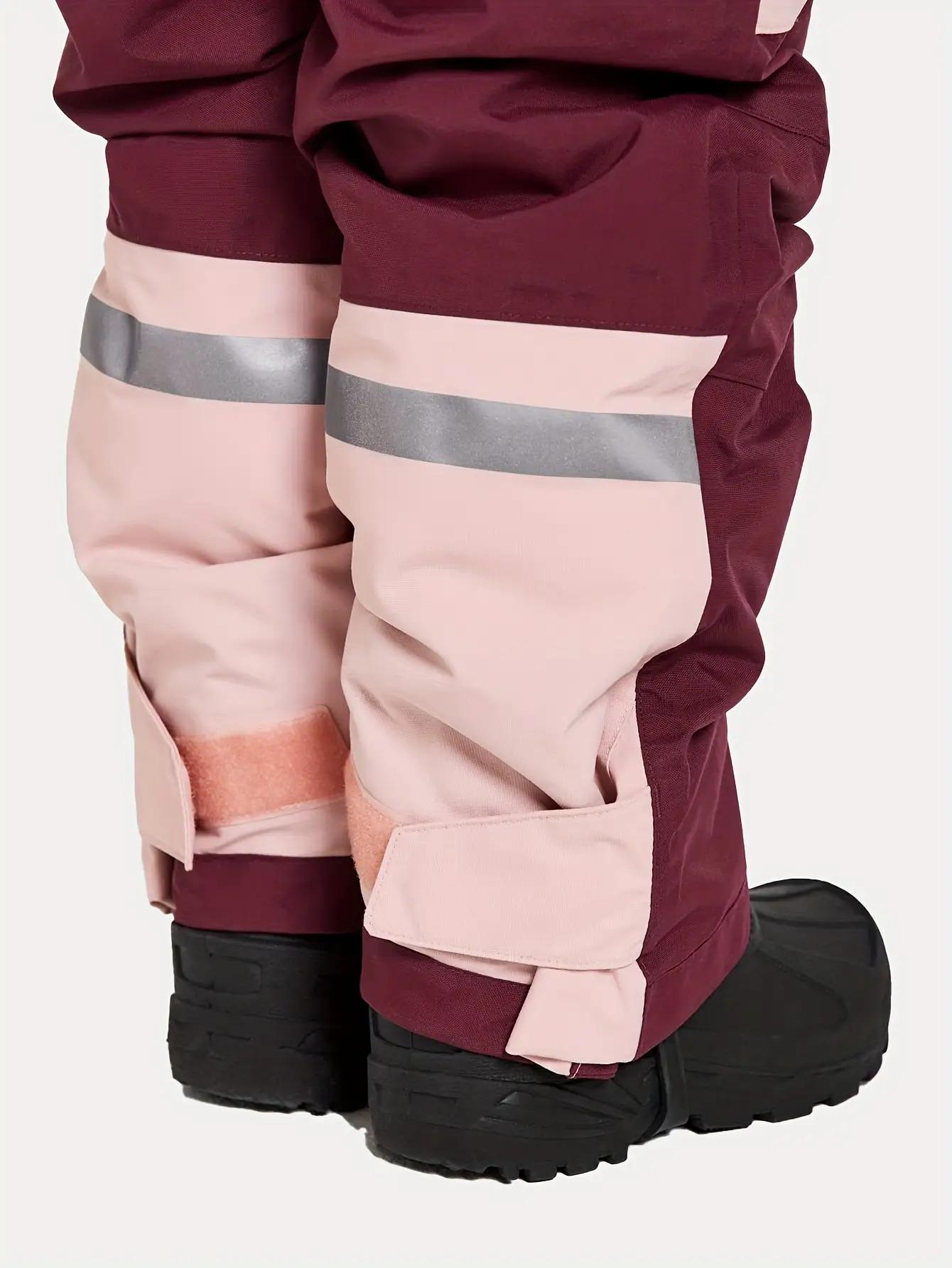 (New)[Windproof Snowsuit] Kids' Winter Ski Jumpsuit, Windproof Loose-Fit Snowsuit with Zipper Design 3-14 Years Old Boys and Girls Outdoor Warmth waterproof warm