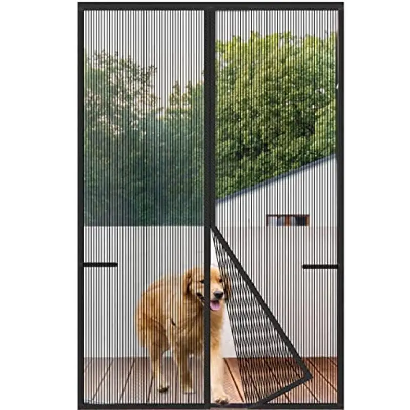 Retractable Magnetic Screen Door, Hands-Free Self-Closing, Bug Proof, Pet & Kid Friendly, Breathable, Universal for Sliding Front Door