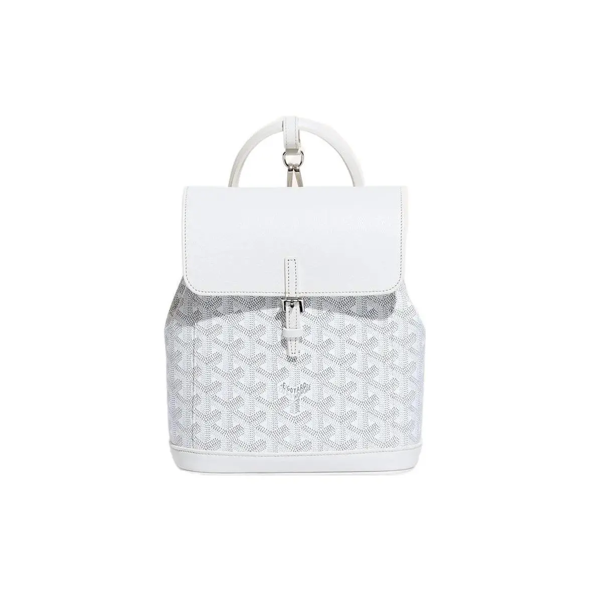 Goyard Alpin Mini Backpack with Detachable Adjustable Strap – Canvas and Leather, Unisex, Classic Monogram Style, White