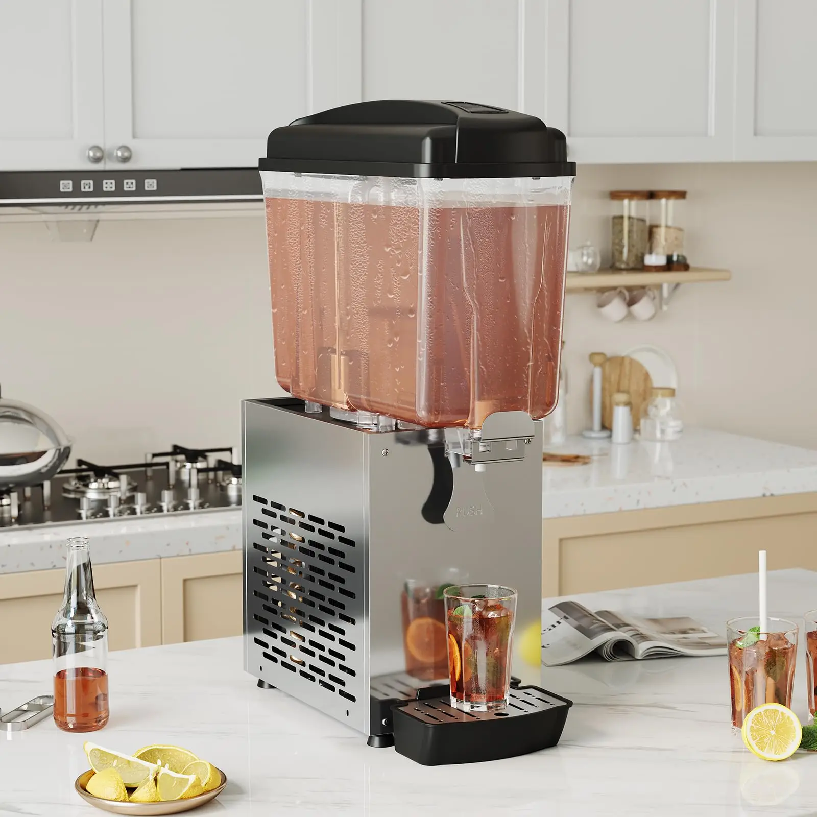 Garvee Modern Stainless Steel Cold Drink Machine with Single Cylinder Model KK118JL, Durable and Efficient Beverage Dispenser for Commercial and Home Use, 1 Piece