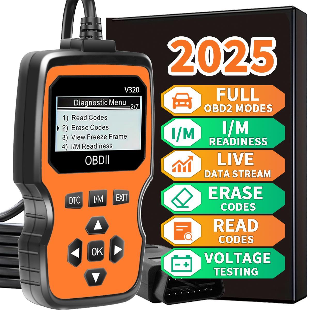 OBD2 Engine Fault Code Reader, Multifunctional Car Diagnostic Tool, Professional Car Scanner Diagnostic Tool for All OBD II Protocol Cars Since 1996, Automotive Diagnostic Tool