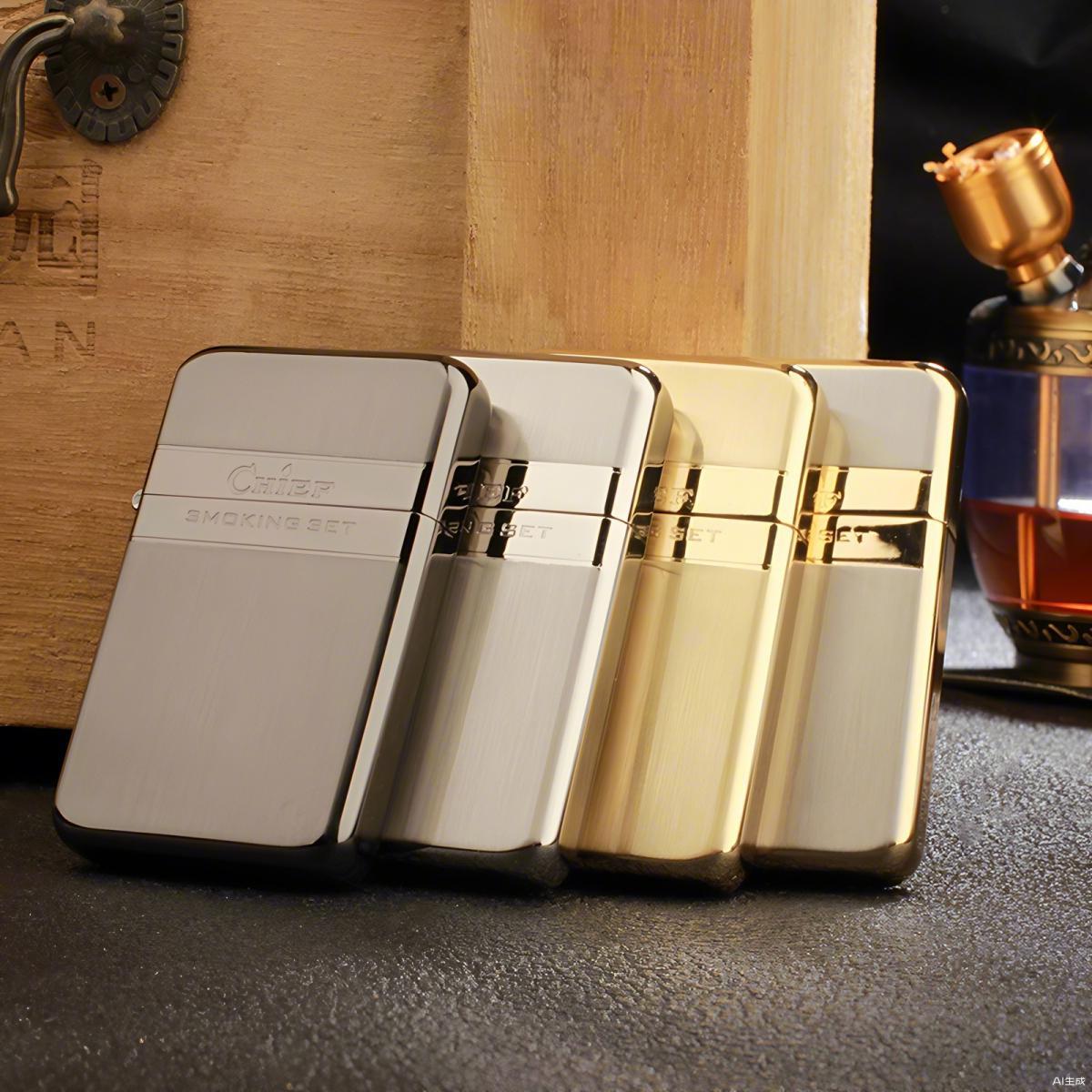 New Cool Gadgets Vintage Fuel Lighter, Ultra Thin Metal Luxury Portable Lighter, Classic Oil Flame Igniter For Outdoor & Daily Use, Stylish Collectible Lighter, Perfect Holiday & Birthday Gift For Boyfriend, Father, Elders & Friends, Premium Metal Constru