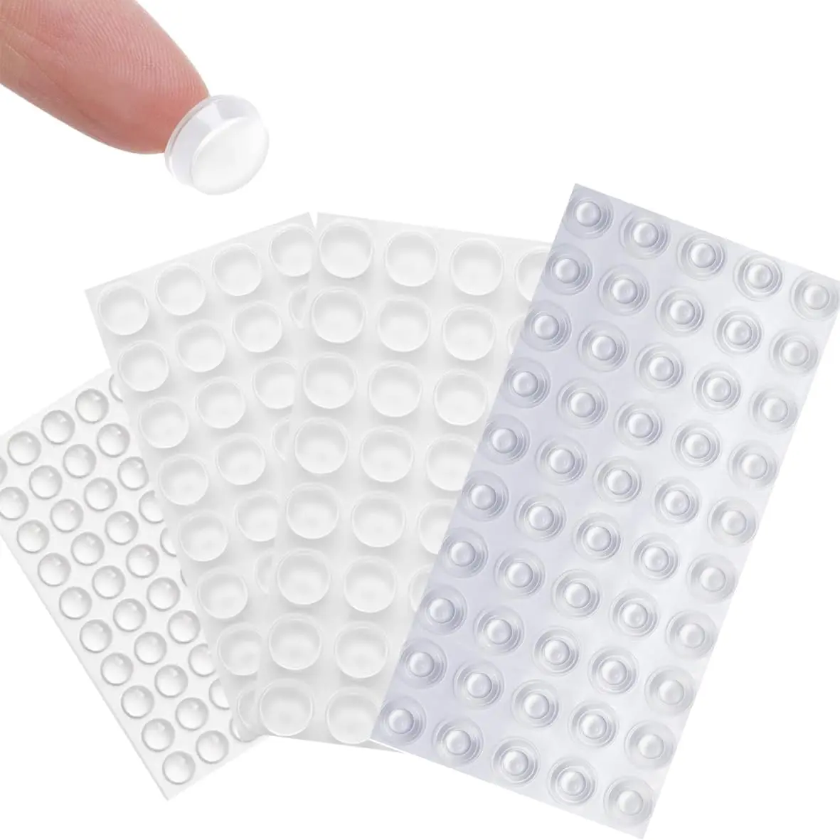 Cabinet Door Bumpers 164 Pack, Clear  Self Adhesive Bumper Pads | No Slam Pads for Cabinets, Drawers, Picture Frames,  Boards, Furniture, 3 Shapes, 1/2 Inch, Sound Dampening