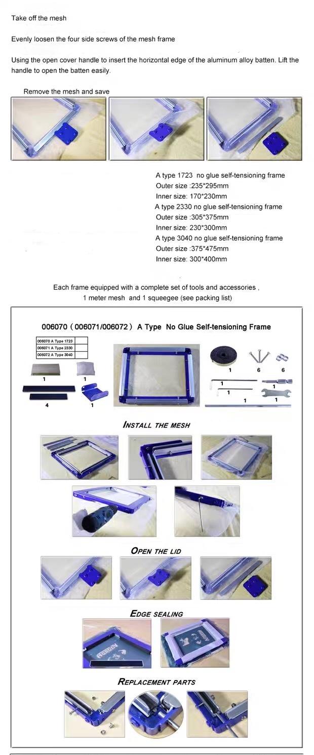 Reusable Self-Tension Screen Printing Frames | Multi-Size Pack (7"x9", 9"x12", 12"x16", 16"x20") | Quick Tension Adjustment for Crisp Stencils | Durable & Long-Lasting | Essential Supplies for DIY Crafting & Professional Screen Printing Shops