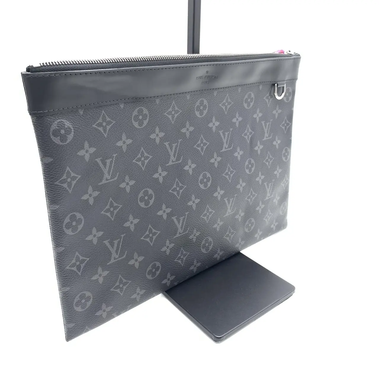 Pre-owned LV black monogram clutch bag/10011250 men's black