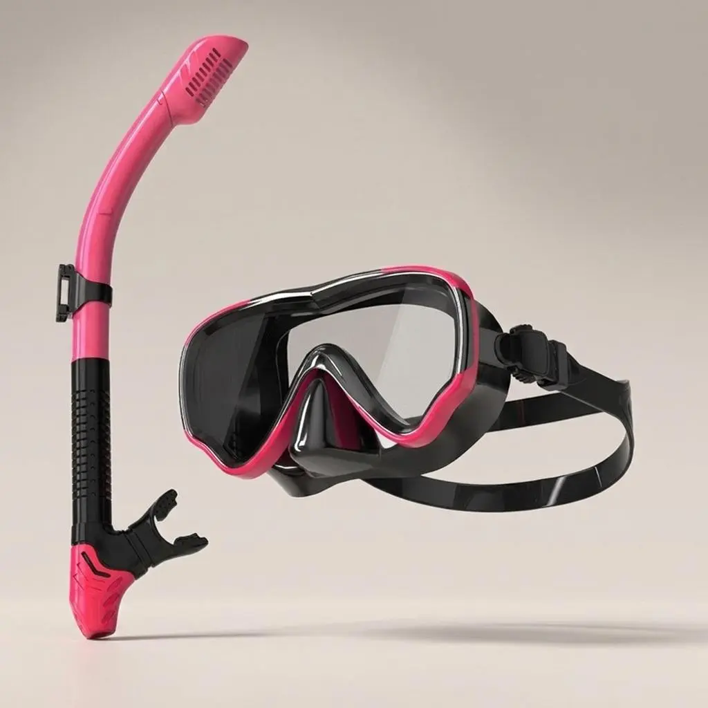 Full Face Snorkel Mask Adult, Dry Top Breathing Tube, Anti-Fog Diving Mask, 180° Panoramic Snorkeling Gear