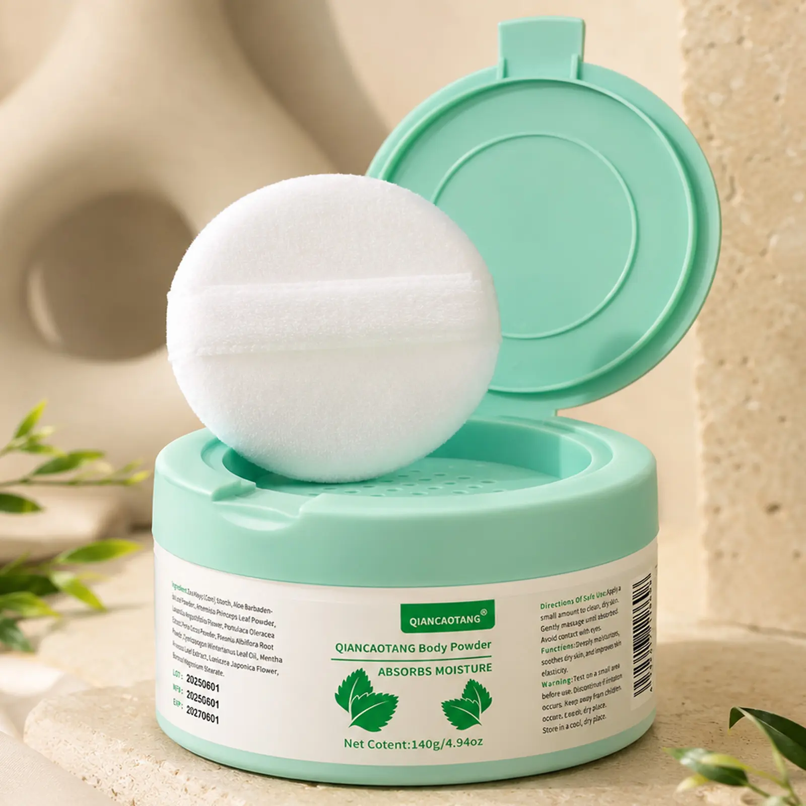 Talc-Free Baby Powder with Cornstarch, Gentle Body Powder for Moisture Absorption, Helps Prevent Chafing & Keep Skin Dry