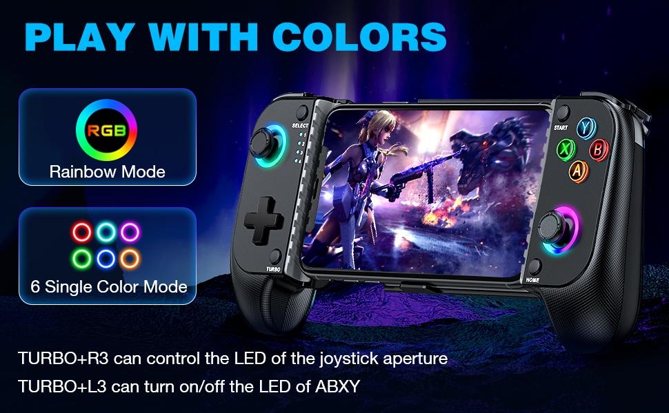 ESYWEN Mobile Gaming Controller for Android /IPhone,Bluetooth Wireless Gamepad Designed for Xbox Game Pass Ultimate, Steam Link,Arcade,GeForce Now, Black