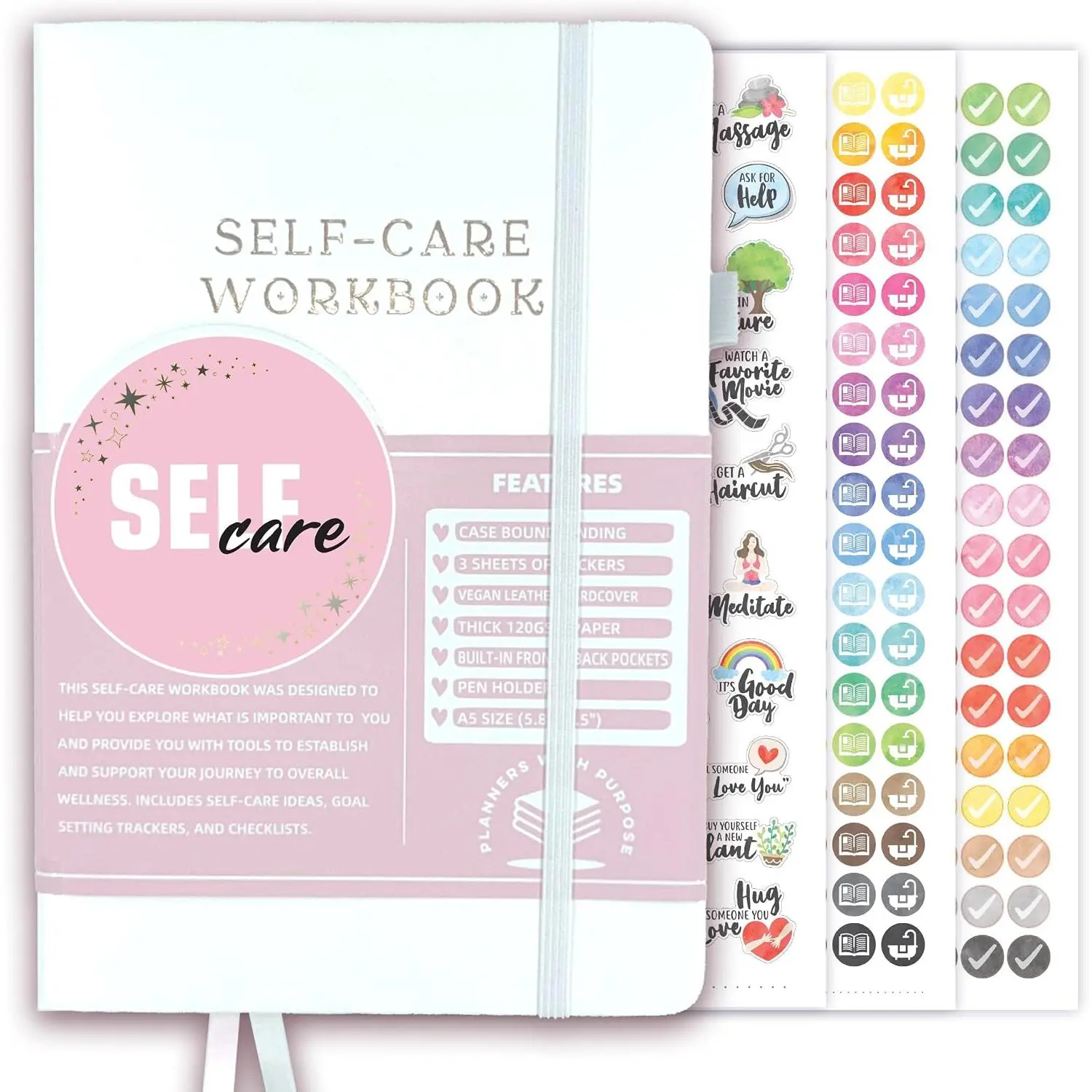 Self-Care Planner for Women -  & Mindfulness Journal  Guided Prompts, Self Love & Gratitude Exercises - Daily Reflection & Goal Setting Notebook - Aesthetic Hardcover A5 (white)