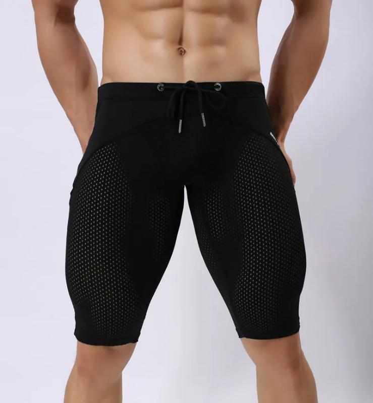 Kyn Apparel Men's Workout Compression Shorts 7 Inch, Nylon Quick Dry Fitness Shorts for Bodybuilding Running Cycling