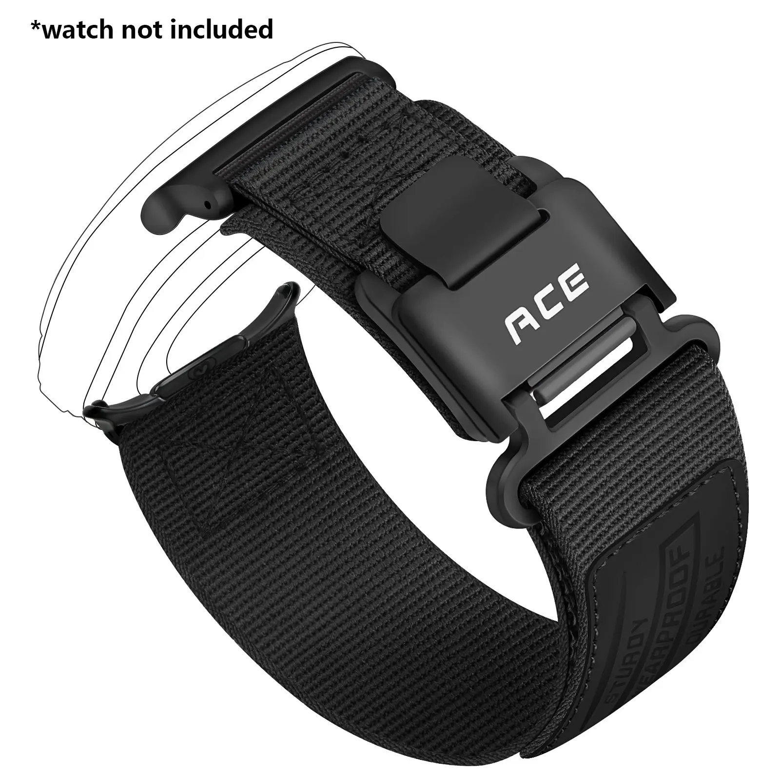 Magnetic Buckle Strap for Samsung Galaxy Watch Ultra 47mm, Men's Outdoor Sports Nylon Band, Lightweight Breathable Soft Replacement band, Smart Watch Strap, Smartwatch Accessories