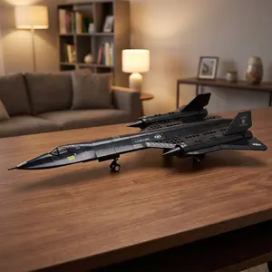 SR-71 Blackbird Building Kit, Lockheed Blackbird Brick Model Toy, Building Block Model, Building Blocks Model, High-Speed Reconnaissance Aircraft, Compatible with Major Brand Bricks, DIY Construction Set & Collectible Display Gift