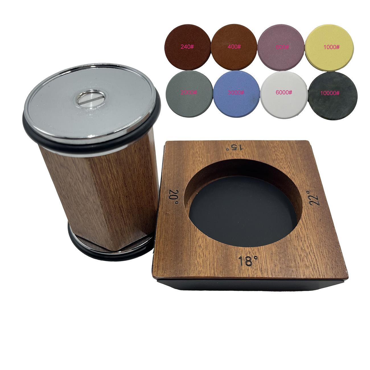 Original Rolling Wooden Knife Sharpener, Effortless Kitchen Knife Sharpening Tool, Sharpens at 15 18 20 22 Degrees for All Knives