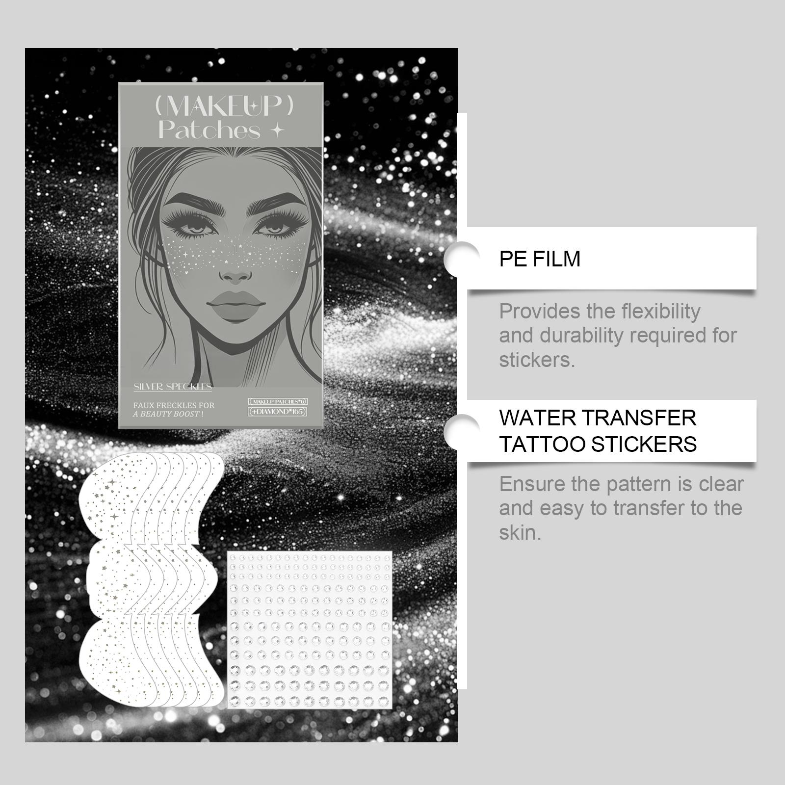 Glitter Spot Tattoo Stickers, Easily Create Natural Freckle Makeup Beauty Stickers