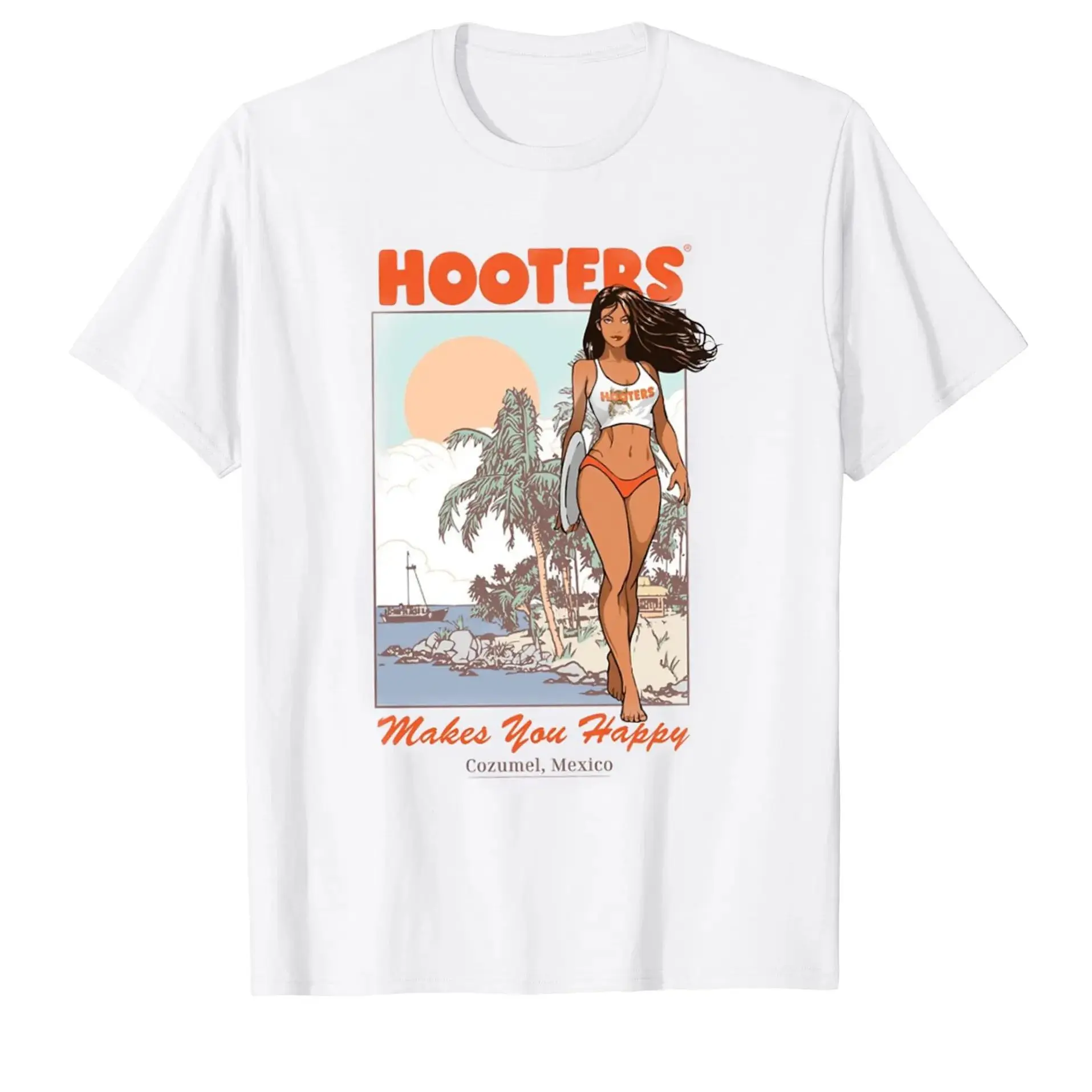 Hooters Makes You Happy Cozumel T Shirt