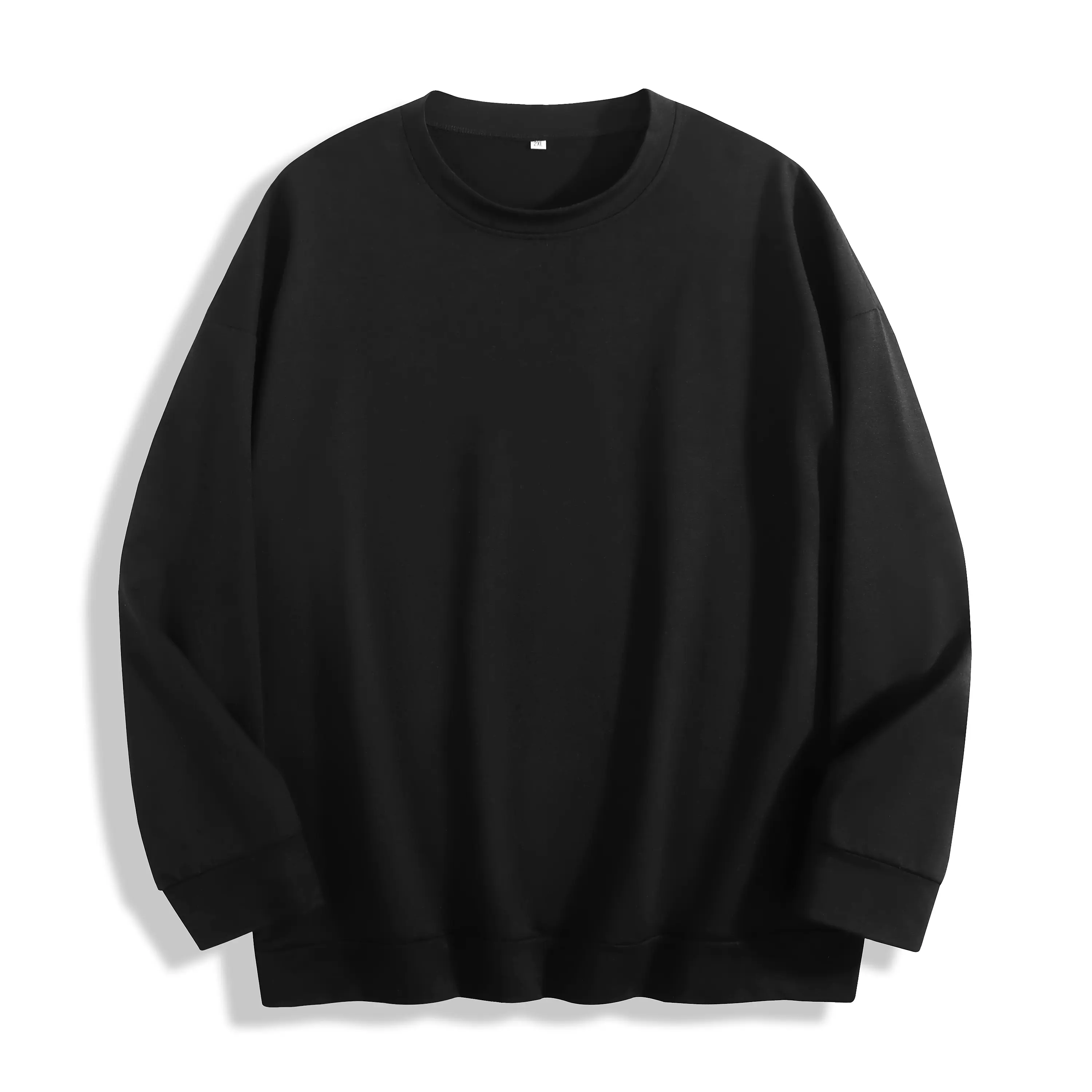 Digitex Ladies Minimalist Solid Color Crew Neck Sweatshirt, Elastic Three-Fabric Blend, Spacious Shoulder & Bust Oversized Cut, Multi Size Fit Daily Commute Travel Casual Outfit