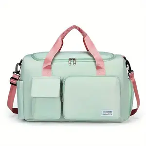 Large Capacity Fitness Bag with Zipper, Perfect for Travel and Sports, Multifunctional Handbag for All Gear, Ideal for Active Lifestyles