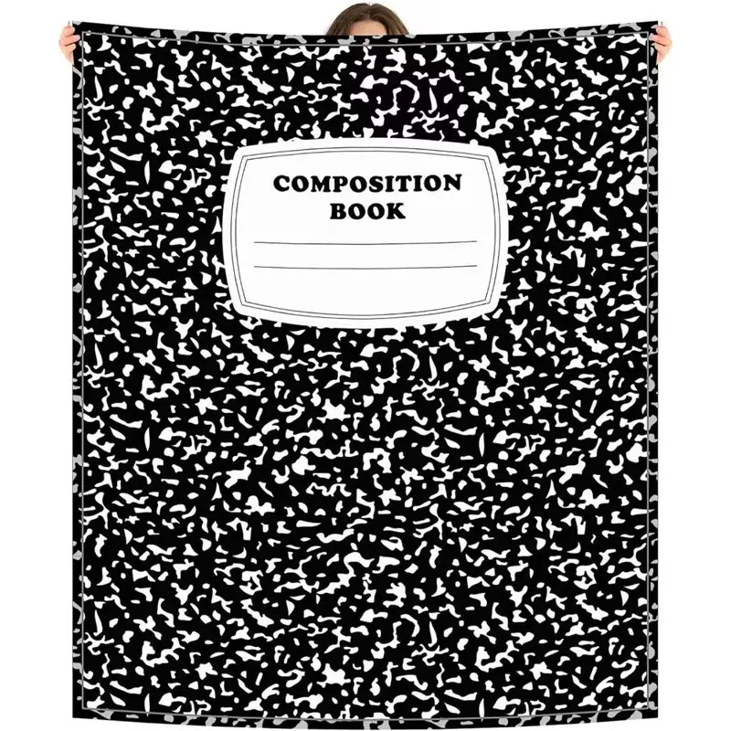 Soft Lightweight Notebook Pattern Blanket, Ideal Teacher Gift, Perfect for Bed, Sofa, Office, Camping, Travel, Multi-Use Throw Blanket
