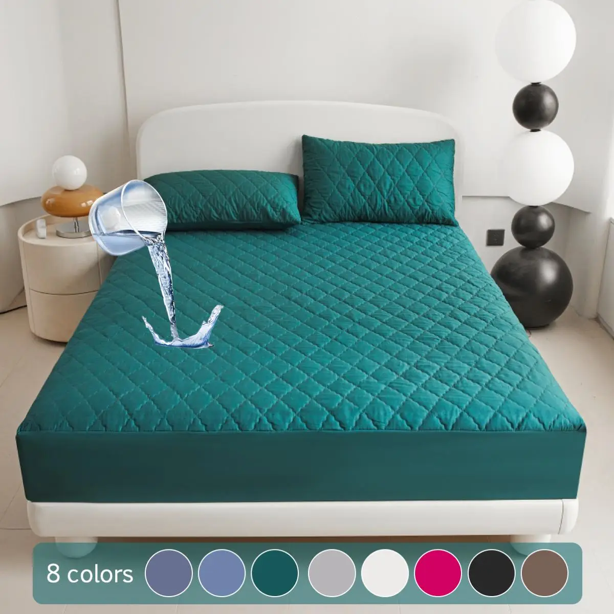 Waterproof Mattress Cover, 1 Set Soft Comfortable Breathable Mattress Protector, Bedding Supplies for Bedroom, Guest Room, Apartment, School