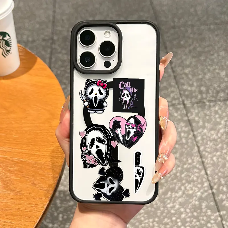 Premium Magnetic Case for iPhone11/12/13/14/15/16/17/promax Spooky Hello Kitty Mix MagSafe Ready,Anti-Fall,Ultra-Thin Design|Perfect for Everyday Use