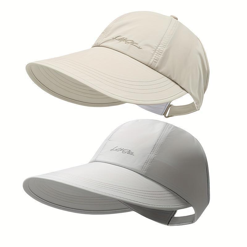Unisex Youth 2-Pack Sun-Protective Baseball Caps, Lightweight, Adjustable Velcro Closure, Wide Brim, Elastic Design, Suitable for Spring/Summer Sports & Outdoor Use