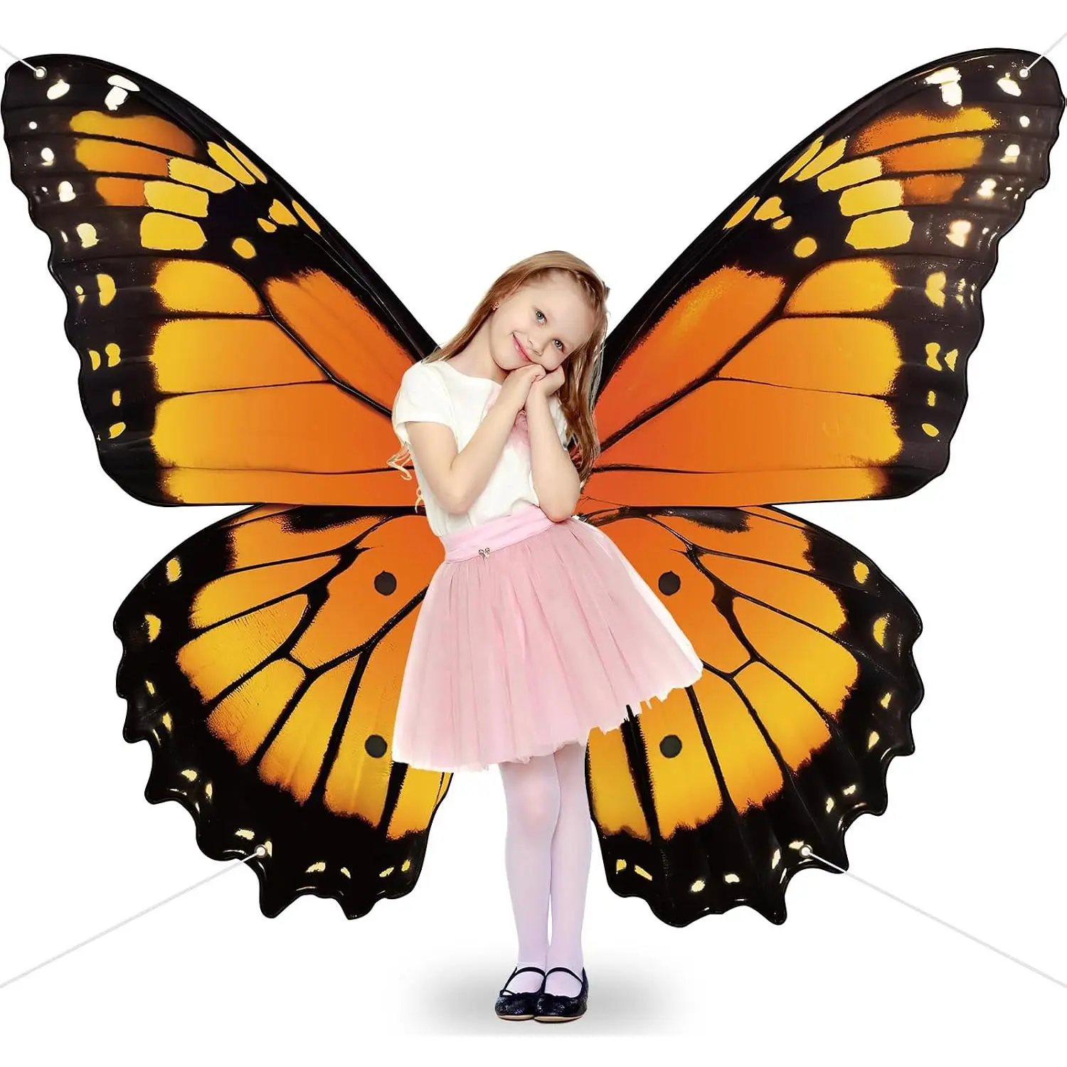 Butterfly  VBS Backdrop Decorations Orange Monarch Butterfly Birthday Party Decors Photograph Background Butterflies  Banner Supplies for Women Girls Butterflies Booth Photo Props Wall