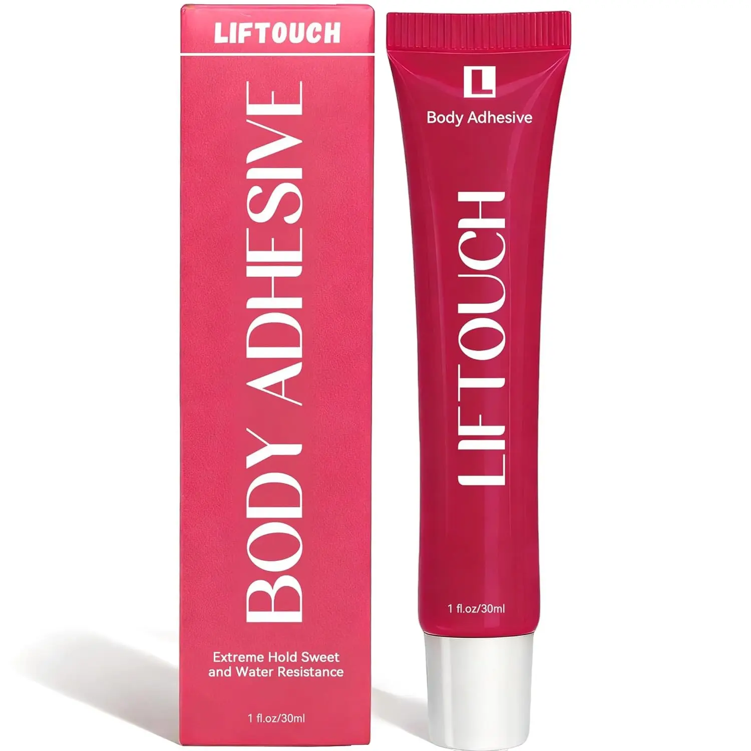 Body Adhesive Glue for Clothes 30ml, Sweat Proof, Water Wash Off Skin Adhesive, Fabric-Safe Liquid Fashion Glue for Low-cut Styles,Strapless Dresses and Work Blouses - Clothing Glue That Holds All Day