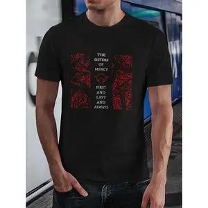 Men'S Fun 2026The of Mercy BK 12 Men'S Bold Red & White T-Shirt - Merch Tee Suitable for Concerts, Casual Wear & Year-Round Outfits - Washable Round Neck Shirt with BK 12 Graphic Print for Men'S Daily Wear Comfortable, Plus Size