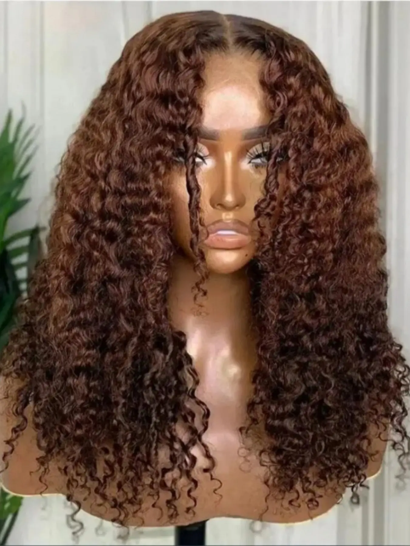 Deep Soft Long 26 Inch 180 Density Knot Curl Deep 13x4x1 Front Lace Wig, No Glue Pre-Attached Heat Resistant Daily Wear Wig, Glueless Frontal Wigs