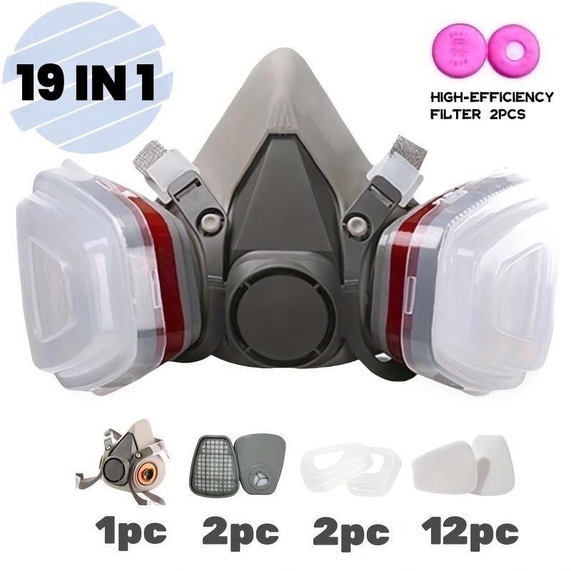 Half Face Mask with Filter, Reusable Respirator Mask, Reusable Dustproof Mask, Multifunctional Safety Mask for Paint, Woodworking, Construction, Polishing, Chemical, DIY