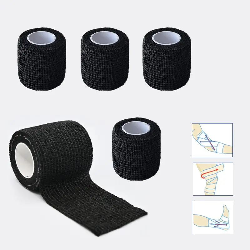 Sports Protective Self-Adhesive Elastic Bandage, Anti-Friction Knee Leg Finger Wrap, Unisex Non-Woven Fabric, Soccer Volleyball Pet Use