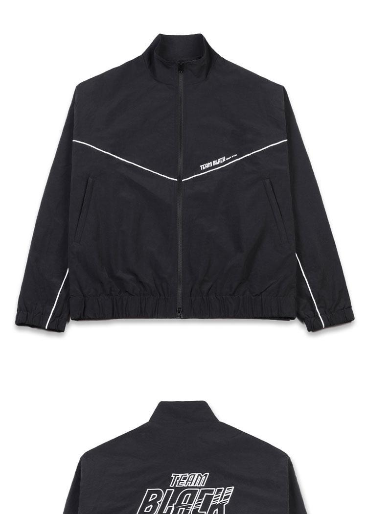 Jinx Team Black Jacket Unisex Windbreaker Sports Coat Men Women Loose Track Activewear Long Sleeve Top Embroidery Y2k Outerwears