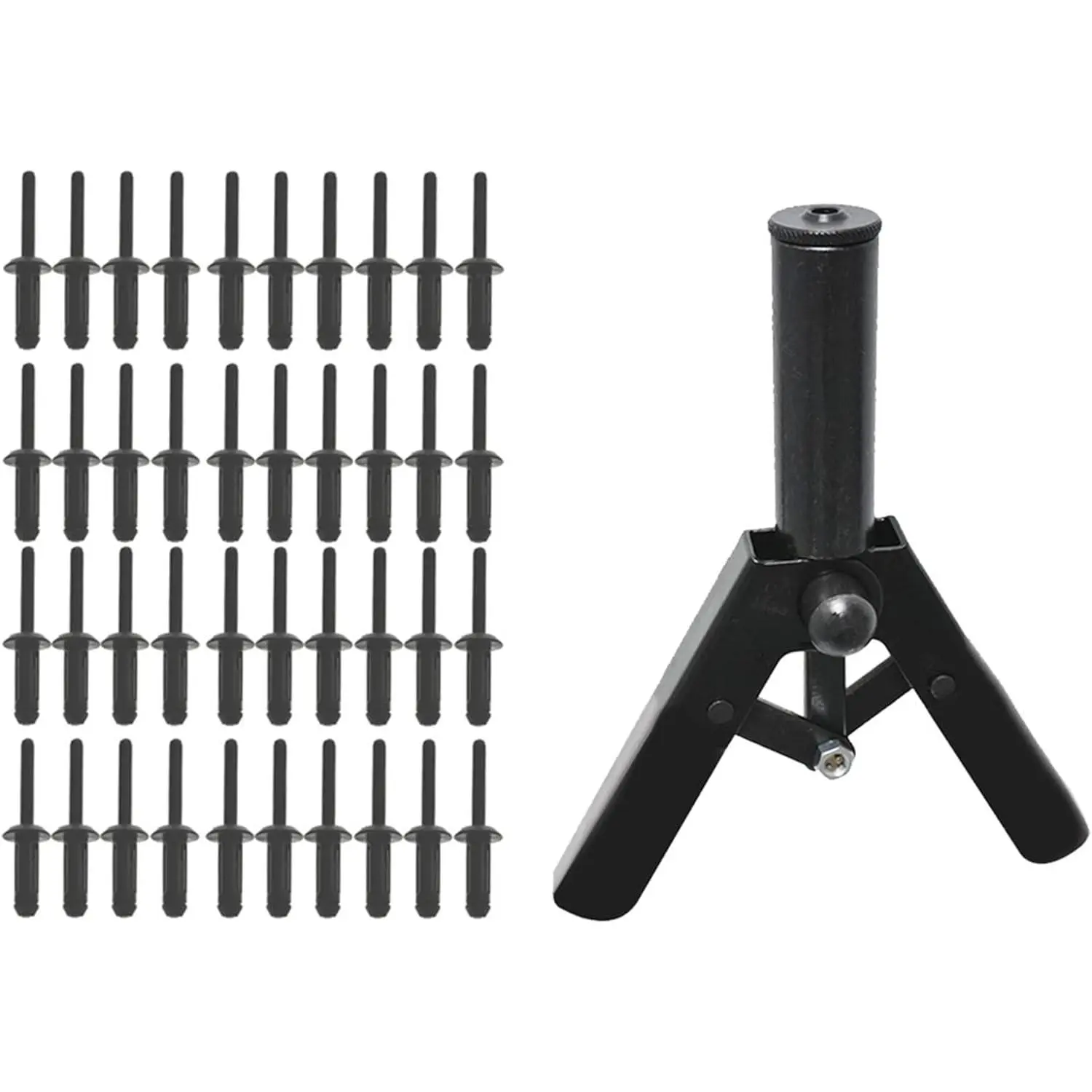 41 PC Plastic Rivet Gun Set Riveter Hand Tool with 40Pcs Poly Rivets   Automotive Applications