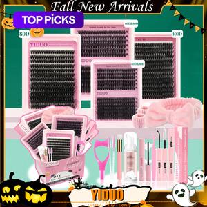 mixed length individual false eyelashes kit, natural look eyelash extensions with eyelash tools, curling fake eyelash, makeup products, eyelash extensions kit, cluster lashes kit, eyelash extension glue, handmade fake eyelashes, diy lash kit, cosmetic