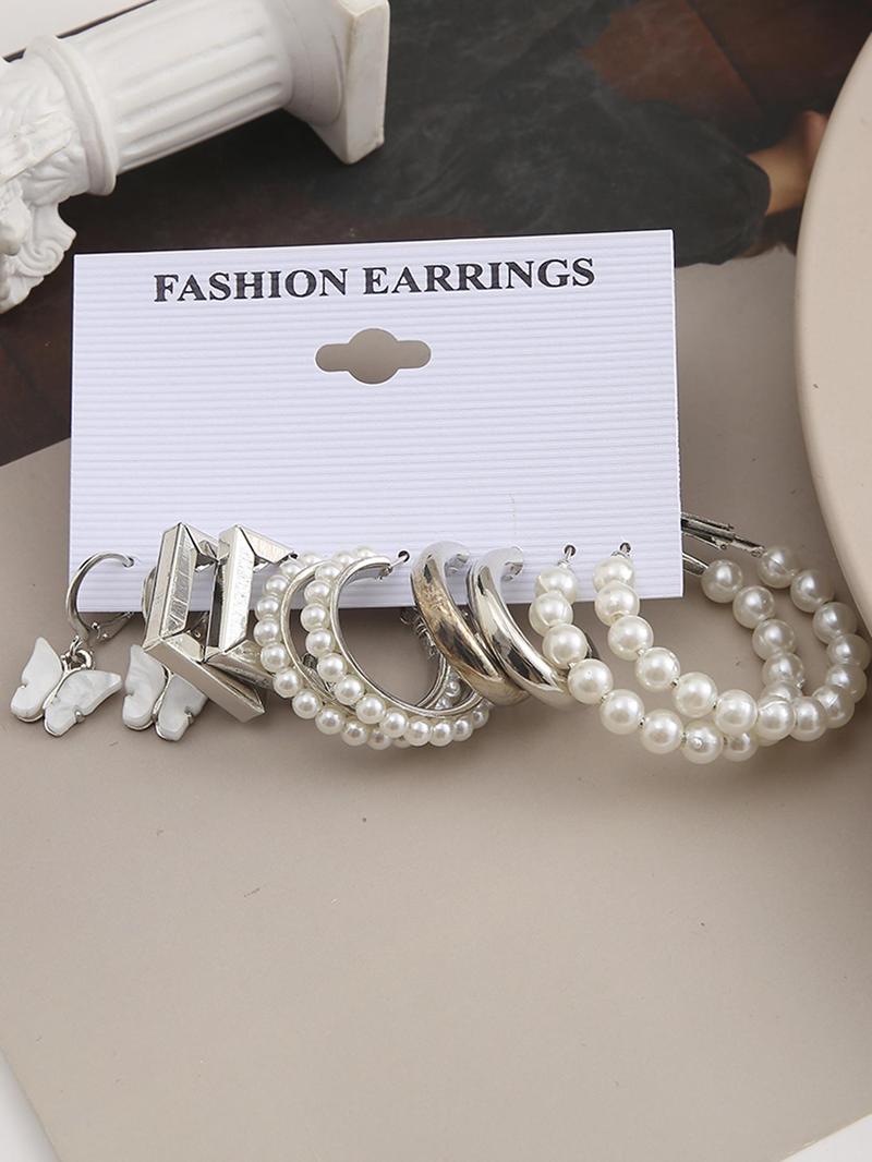 Women's Summer Elegant Butterfly & Heart Design Earrings for Gift, Daily Casual Versatile Jewelry for Holiday Fashion Accessory, Dangle Earrings