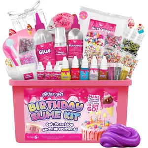 Slime Kit | Birthday Gifts for Girls Ages 6+ | DIY Make Your own Slime Birthday Party 42 Mix-ins | Arts and Crafts | Slime-Making kit | Slime Activator | Sensory Gifts for Teens