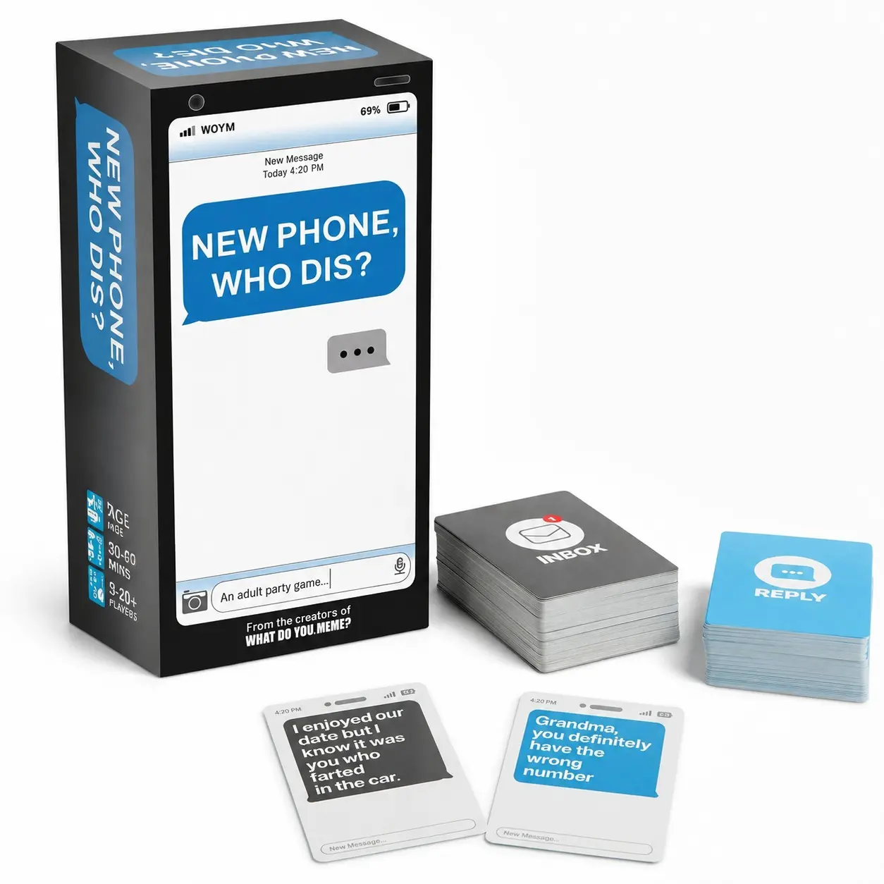 Adult Party Card Game, Funny Text Message Prompt & Reply Cards, Perfect for Game Night, Birthday, Moving, Holiday Gifts, Supports 2+ Players