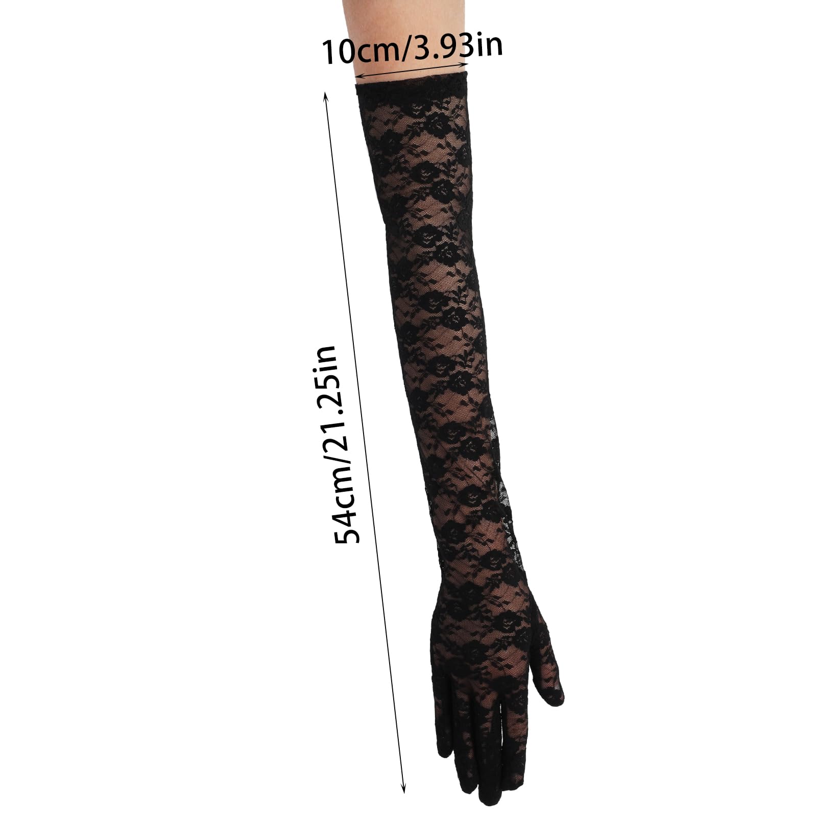 Elegant Tea Party Gloves - Women's Long Lace Mittens For Dress Cocktail Opera Parties