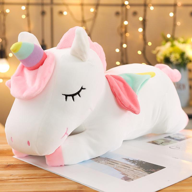 Cute Unicorn Design Plush Toy, 26 Inch Giant Unicorn Pillow, Soft Adorable Stuffed Big Unicorn with Rainbow Wings Large Plush Toy, Gifts for Girlfriend