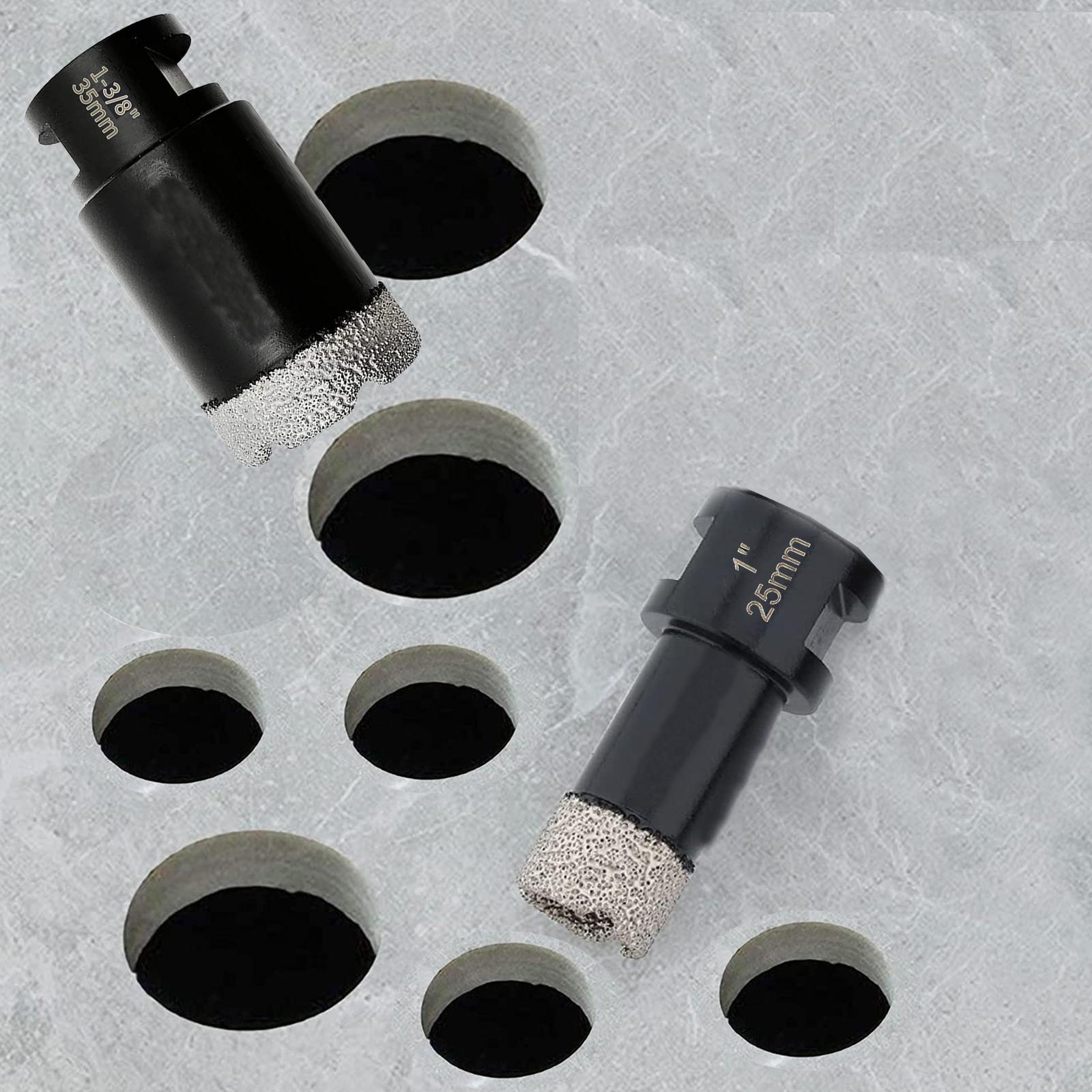 Diamond Core Drill Bits Set 10pcs (6/6/8/10/20/25/35/50mm Tile Hole Saw Bit Kit+35mm Beveling Chamfer Bit+5/8"-11 to Hex Adapter) for Porcelain Ceramic Tiles Marble Granite Brick Concrete Quartz Countertop Stone for Angle Grinder Tool diamond holesaw Diamond Core Drill Bits Set 10pcs (6/6/8/10/20/25/35/50mm Tile Hole Saw Bit Kit+35mm Beveling Chamfer Bit+5/8"-11 to Hex Adapter) for Porcelain Ceramic Tiles Marble Granite Brick Concrete Quartz Countertop Stone for Angle Grinder Tool diamond holesaw