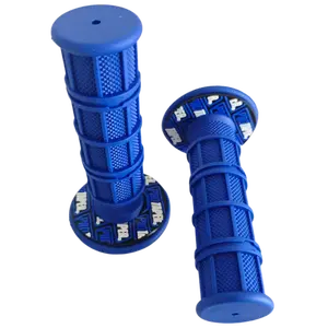 Motorcycle Handlebar Grips 7/8", Red Soft Rubber with Aggressive Non-Slip Tread, Shock-Absorbing for Dirt Bikes & Pit Bikes, Universal 22mm/24mm, Motorcycle Gear, Dirt Bike Accessories