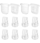 6oz Wide-Mouth Breastmilk Storage Bottles with Two-Pieces Sealing Cap, Leak-Proof Design, No-Fade Reading Marking, Compatible with Spectra S1 S2 9 Plus, Motif Luna, and Most Wide-Mouth Flanges, 4 Pack