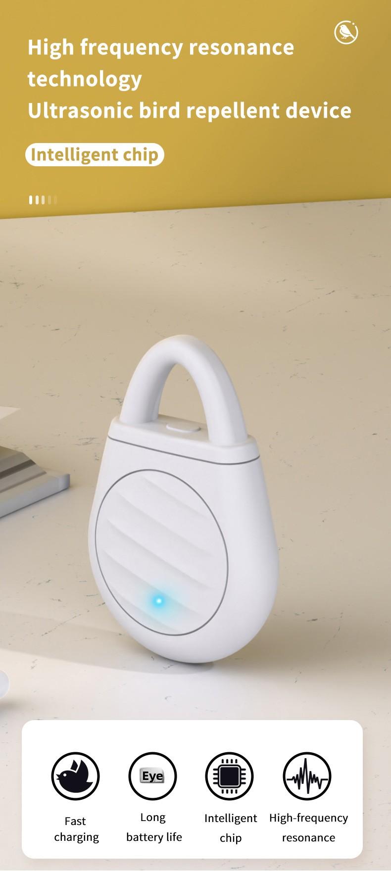 Outdoor new ultrasonic bird repelling artifact, special pigeon repelling bird repelling device for home balcony