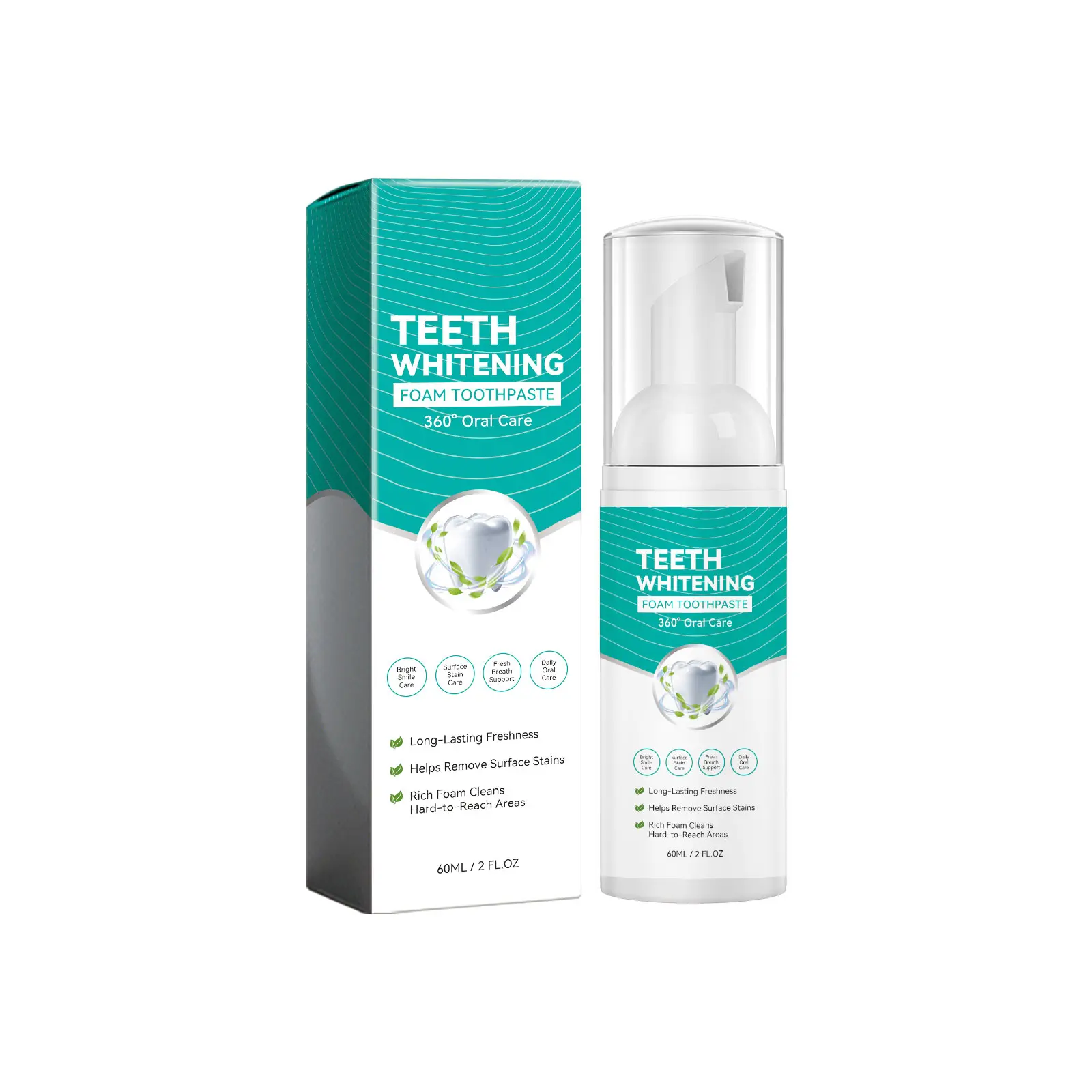 AMZ Toothpaste  Press-Type Mousse Travel Size, business trip Portable, Rich Foam, Gentle Cleaning, Surface Stain Remover, Freshens Breath