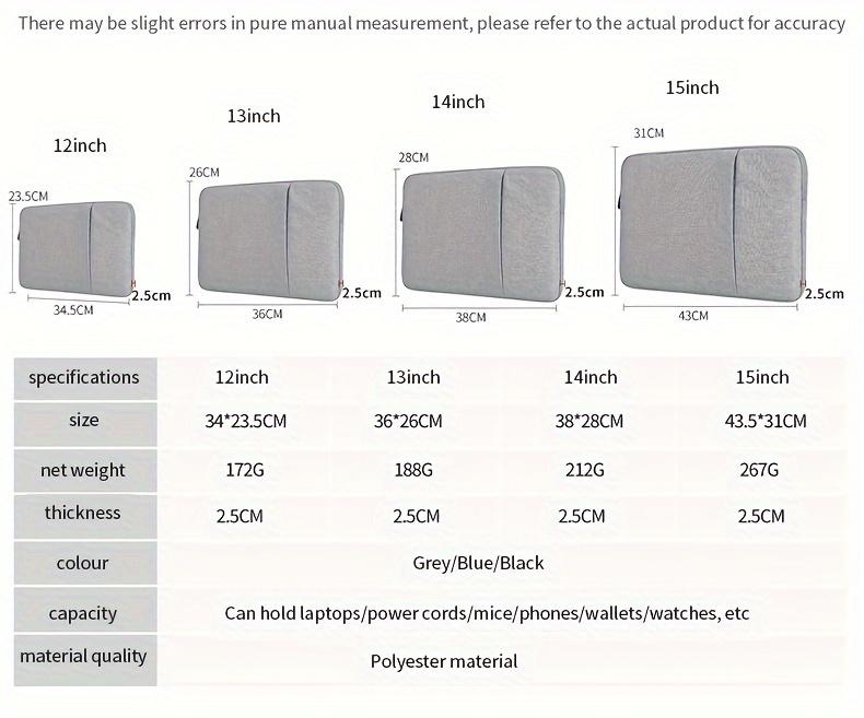 13 14 15 Inch Macbook Laptop Bag Sleeve Laptop Case Cover Laptop Bag Cover Suitable for HP and Apple Laptops