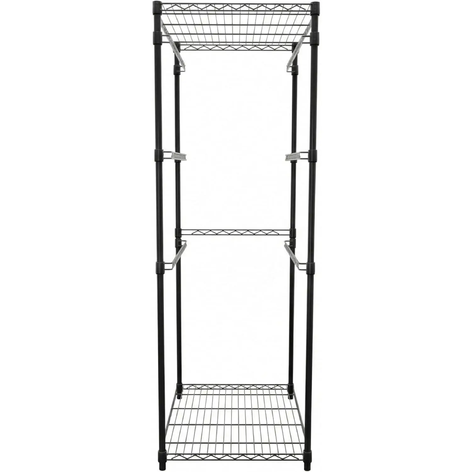 5-Tier Heavy Duty Garage Bin Storage Rack for 27-Gallon Totes. Industrial metal organization, 250lb capacity, NSF Certified. (Bins not included) (Black)