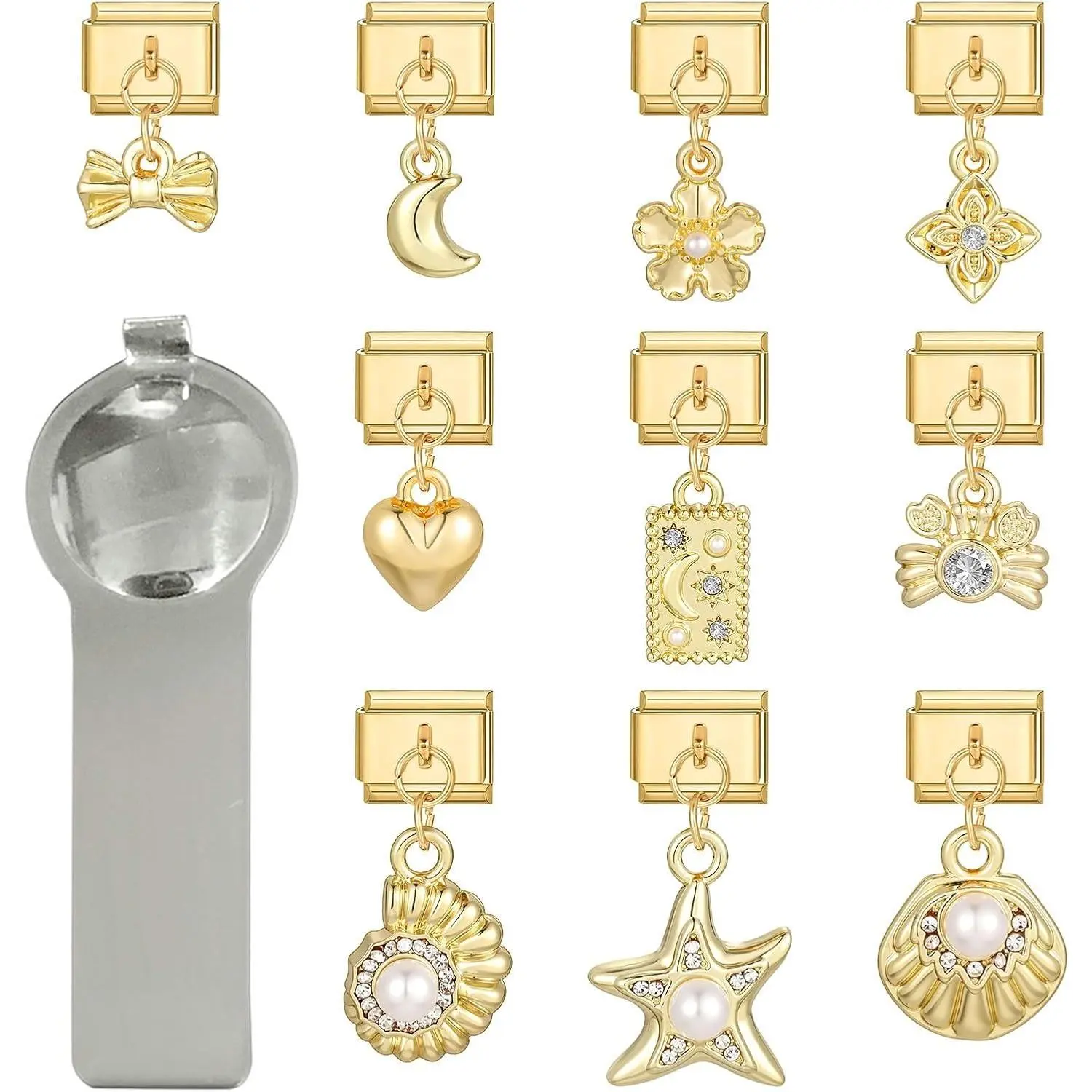 Italian Charms Set - 10mm*9mm  Bracelet, Love Fruit Cake Pendant