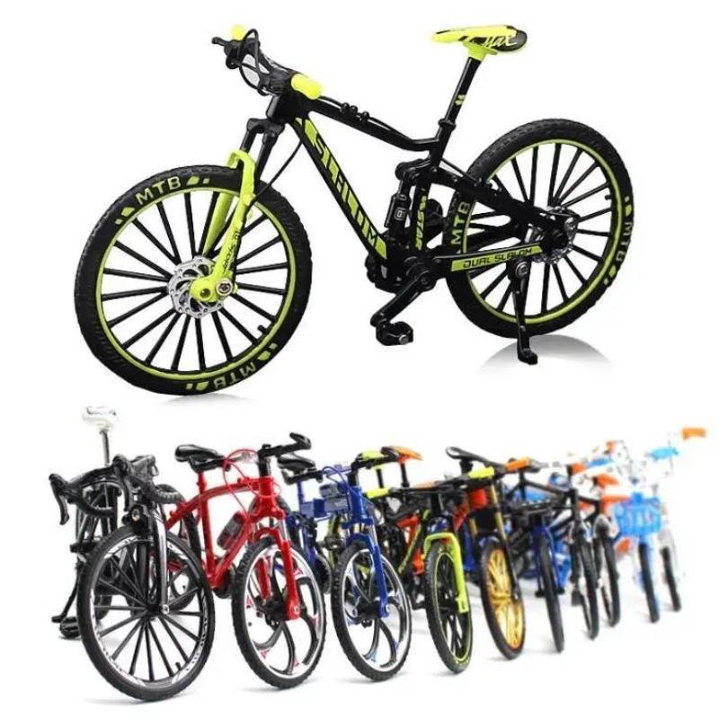 1:10 Mini Alloy Bicycle Model Diecast Metal Finger Racing Mountain Bike Folded Cycling Ornaments Collection Toys For Children